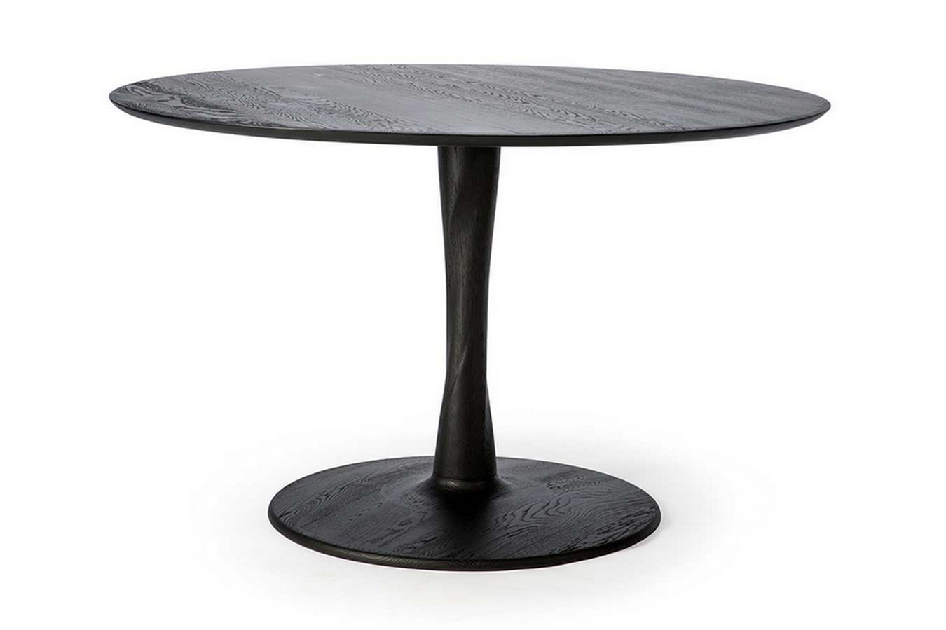 Esstisch Torsion Eiche schwarz D 127 cm
