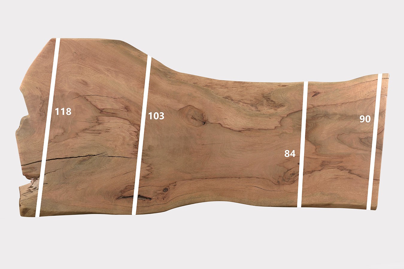 Tischplatte Mangoholz Monolith 240x118 cm