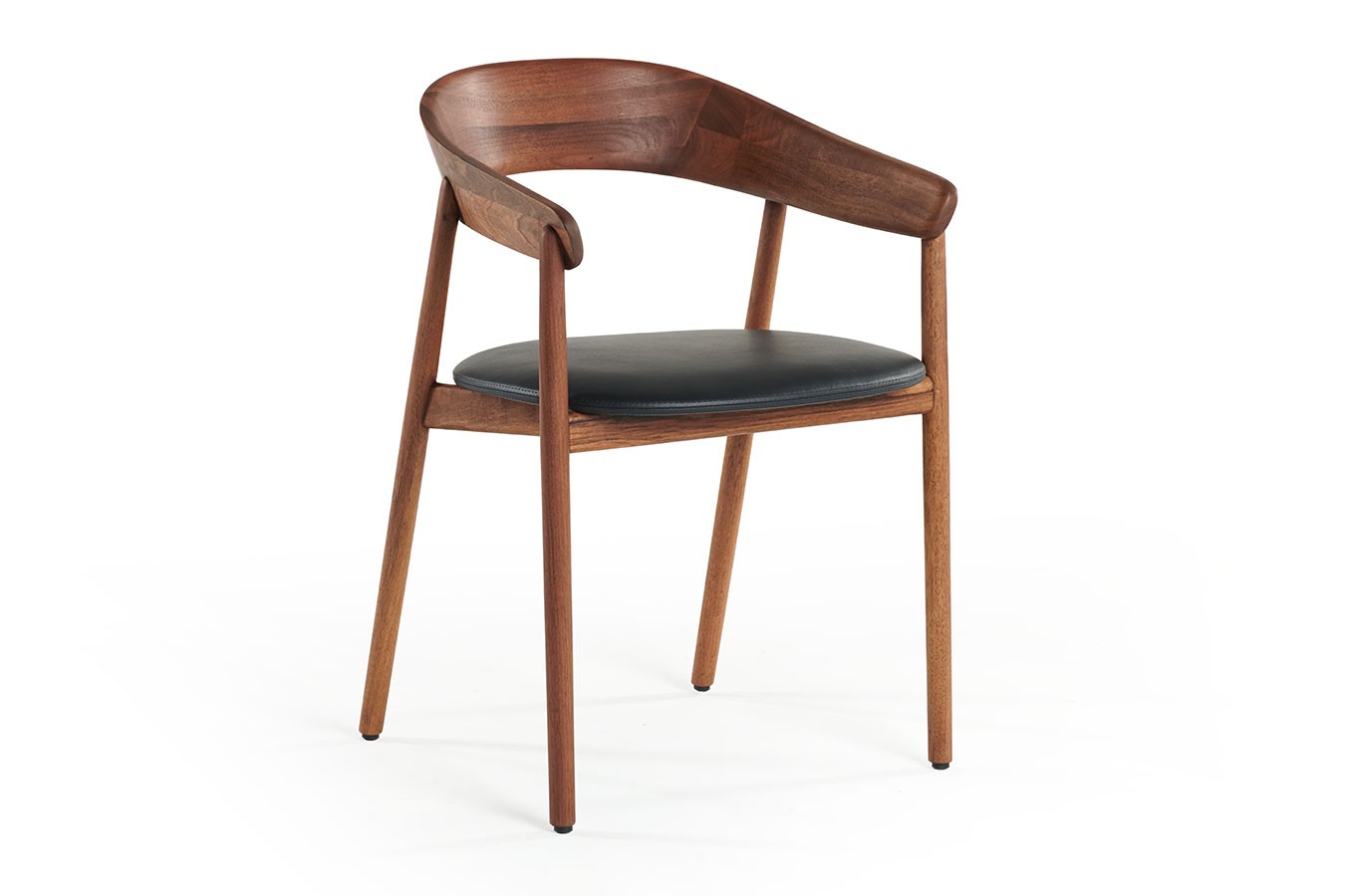 Designerstuhl Unaj mit Arm Nussbaum
