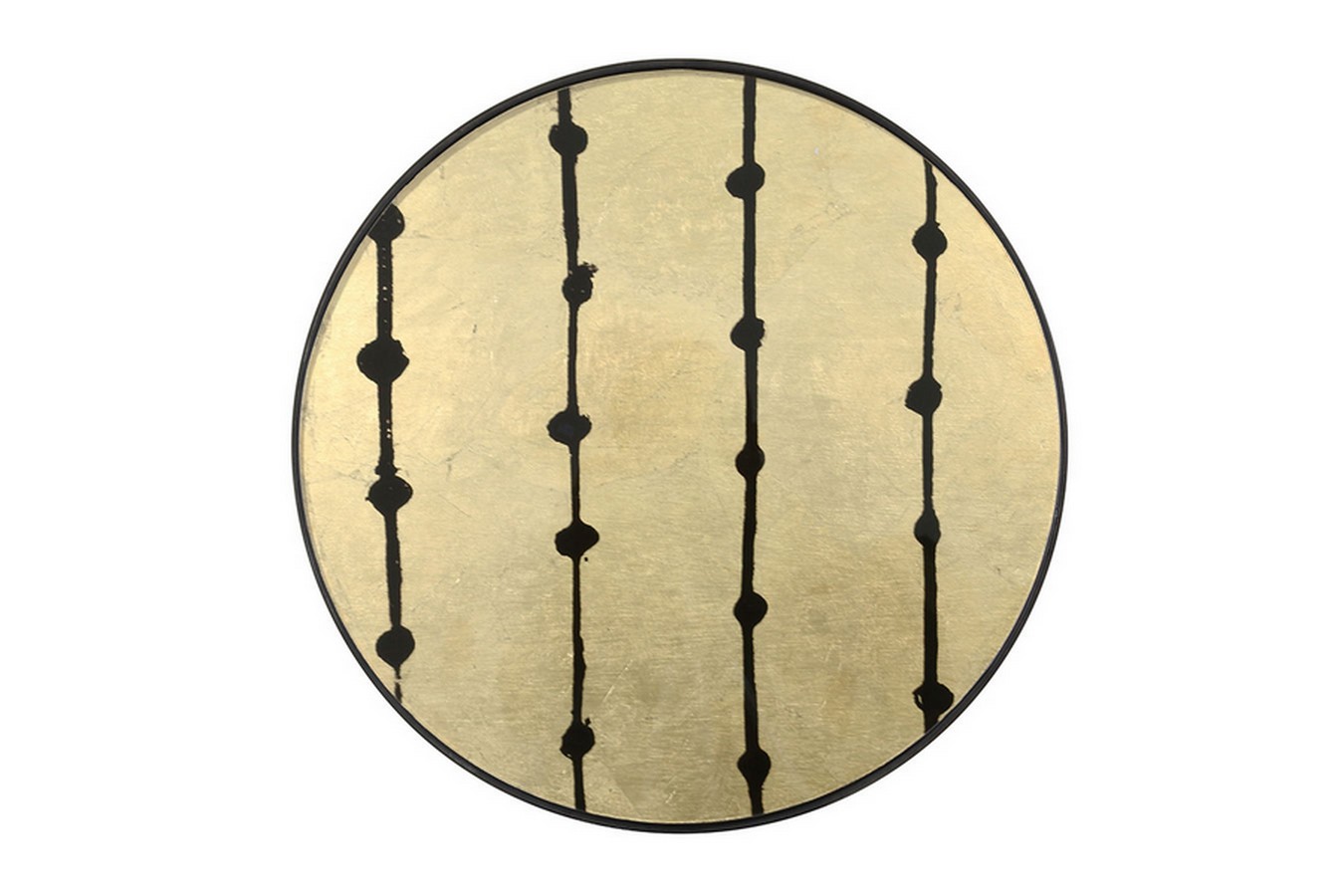 Notre Monde Tablett Dots braun rund D 48 cm
