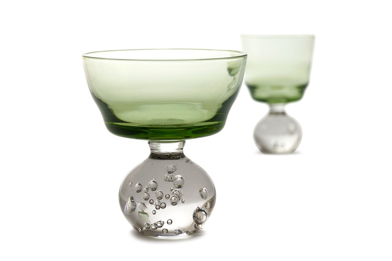 Trinkglas Eternal Snow grün-klar H 10 cm