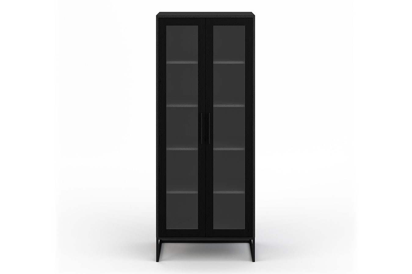 Vitrine Nobel Eiche Furnier H 200 cm