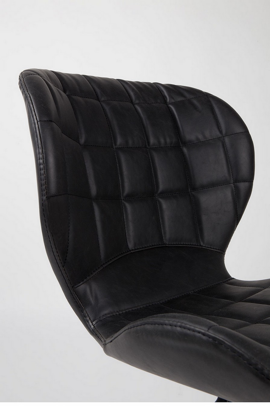 Esszimmerstuhl OMG Leder Metall schwarz