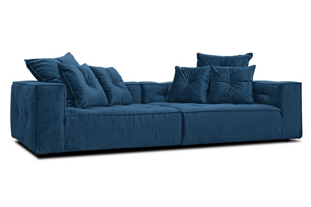 Big Sofa Brian Samt blau