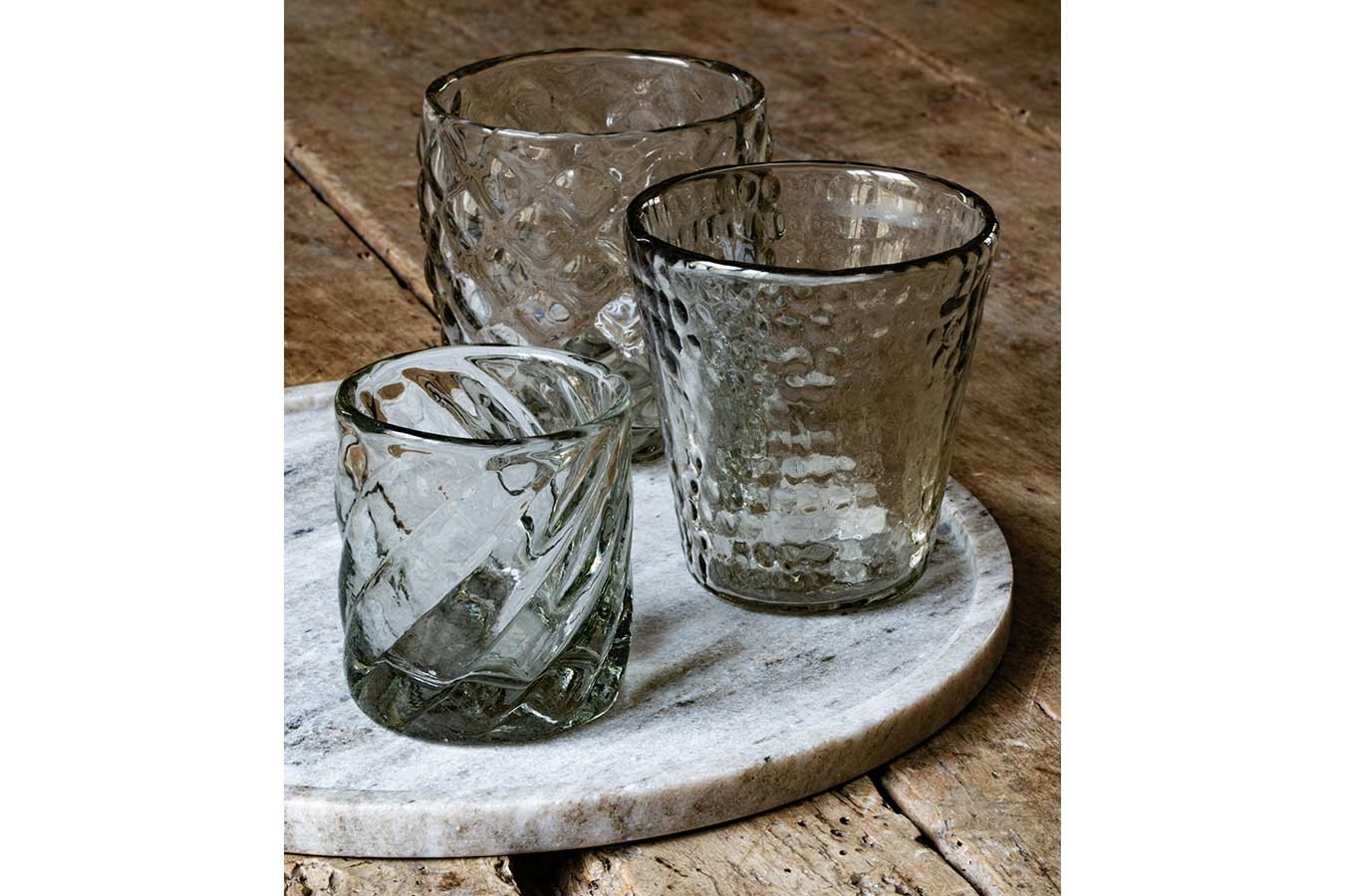 Windlicht Antigua Glas genoppt H 10 cm