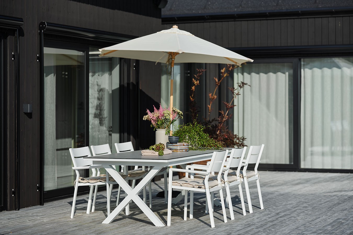 Gartenstuhl Delia stapelbar weiss