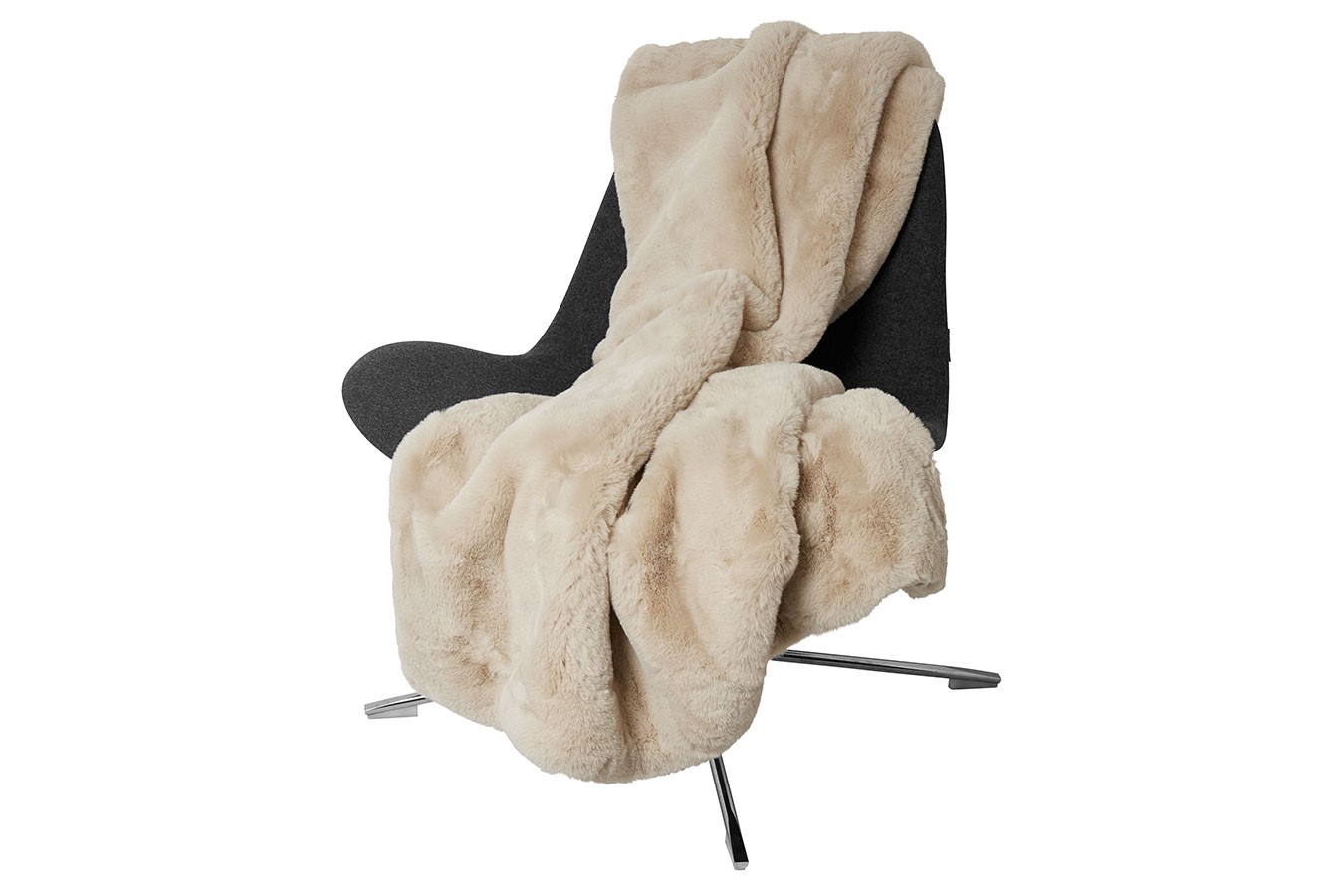 Decke Fluffy beige 120 x 180 cm